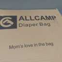 ALLCAMP Diaper Backpack, Waterproof Large Capacity Baby Bag, Multi-Function Nappy Bag with Stroller Hooks, Convertible Tote