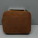 Genuine Leather Bible Cover Cowhide Bible Case for Men Women Church Bag Protective Book Holder with Double Zippers Full Grain Leather Portfolio Organizer Bible Carrying Case with Handle