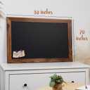 Loddie Doddie Magnetic Chalkboard Sign - 20 x 30 in, Rustic Wood Frame - Easy-Erase Chalk Calendar - Photo & Memo Magnet Display - Wall-Mount Magnetic Bulletin Board