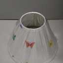 Aspen Creative 56036, Hardback Empire Transitional UNO Lamp Shade, White with Butterfly and Floral Desing, 4" Top x 10" Bottom x 7" Slant, Slip UNO 33mm