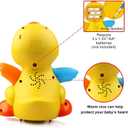Yiosion Musical Flapping Yellow Duck Interactive Action Educational Learning Walking Light Up Dancing Toy for 1-Year-Old Baby Toddler Infant