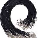 Selizo 100Pcs Necklace Cord for Jewelry Making, Black Waxed String Bracelet Making Supplies