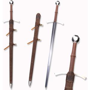 Sharp Blade Medieval Long Sword, Manganese Steel Blade Real Metal Sword