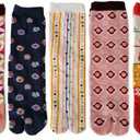 Women Toe Socks Tabi Ankle Sock Colorful Two Toe Finger Flip Flop Socks for Womens Girls (One Size)