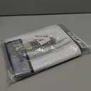 Blue Shower Curtain Set with Hooks Blue and White Morden Shower Curtains for Bathroom Fabric Grey Abstract Geometric Bath Curtains Decorative Gray 72x72 (Navy)