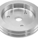 Short Water Pump Crankshaft Pulley Double Groove SWP For Chevy SBC 283 305 327 350 383 400 1955-1968 Polished Aluminum