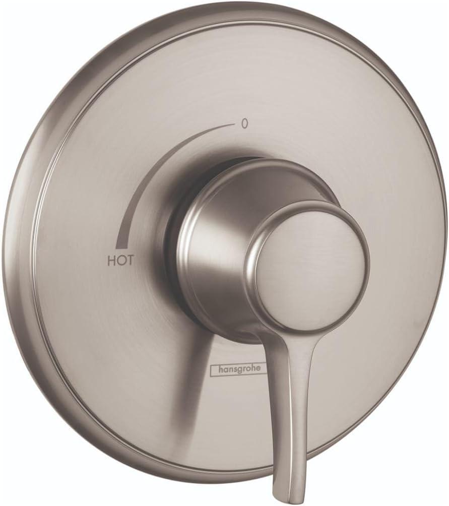 hansgrohe Ecostat Classic Pressure Balance Shower Valve Trim in Brushed Nickel, 15404821