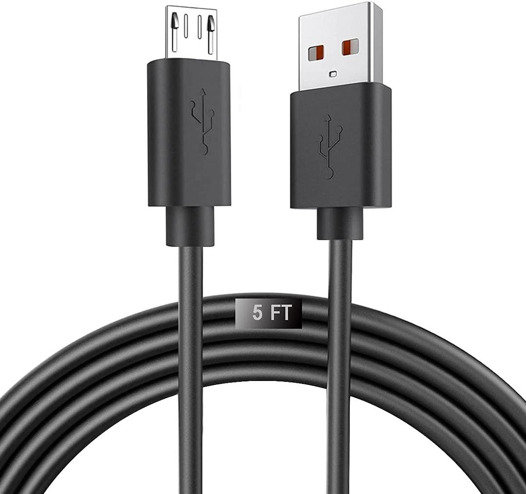 Replacement Micro USB Charger Cord for JBL Clip 3, 2, JBL Flip 4, 3, 2, JBL Charge 3, 2, 2 Plus Waterproof Portable Bluetooth Speaker Charging Cord Cable (5FT)