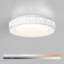 Lightania 16 Inch Flush Mount Ceiling Light, Modern White LED Ceiling Light Fixture, 28W 2800LM 2700-6500K Adjustable, Dimmable Ceiling Lights for Bedroom, Kitchen, Hallway, Bathroom, ETL