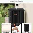 VEVOR Collapsible Rain Barrel, 100 Gallon Portable Rain Water Collection Barrel, 1000D PVC Rainwater Collection System, Garden Water Catcher Tank Storage Container with Spigot & Overflow Kit, Black