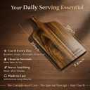 Charcuterie Board & Serving Tray with Handle, Large Acacia Wooden Cutting Board and Cheese Board Set for Serving, Appetizers, Entertaining & Housewarming Gift
