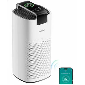 MORENTO Air Purifiers for Home Large Room Up to 2050 Ft with PM 2.5 Air Quality Sensor, Smart WiFi and Sleep Mode, Hepa Filters, Handheld Home Air Purifier - White