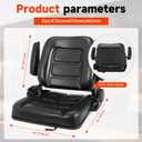 Universal Forklift Seat, Tractor Seat,with Micro Switch and Safety Belt,for Tractor, Mower, Skid, Loader, Telehandler, Backhoe, Excavator Dozer