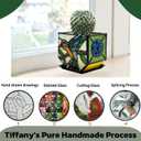 Handcrafted Stained Glass Hummingbird Planter, Indoor Decorative Flower Pot with Drainage, Planters for Indoor Plants,Garden Home Decor