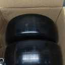 13x6.50-6 Flat Free Lawn Mower Tires, 3/4" Bore ID for Residential and Commercial, 13x6.5-6 Solid Rubber Zero Turn Riding Mower Front Tire and Wheel, 4"-7.1" Centered Hub (2 Pack)