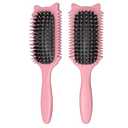 Curl Defining Brush, Curly Hair Brush for Curls Waves & Coils, Define, Volumize, Detangle Women Girls Curls, Reduce Hair Pulling Frizz, Fun Cat-Head Design, Pink, 1PCS