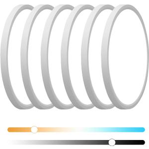 6PK 15.8 Inch Dimmable Flush Mount LED Ceiling Light Fixture, 32W,3200LM,3000K/4000K/6000K CCT Selectable,0.67 inch Super Slim LED Ceiling Light for Bedroom,Hallway,Kitchen (White)