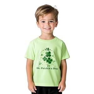 Toddler Boys St Patricks Day Shirt for Girls Funny Saint Patricks Day T-Shirts Kids Short Sleeve Tops Shamrock Tee 7-8 Years
