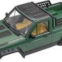 1/10 RC Crawler Hard Body Shell Kit - 313mm Wheelbase Cherokee Body for Axial SCX10, SCX10 II 90046, 90047 & TRX4 Kits (Pickup-Green)