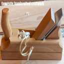 Shaking Wooden Man Figurine for Car Dashboard Decor with 12 Magnetic Expressions, Fun Dancing Feet Doll, Perfect Car Ornaments, and Wood Desktop Decor for Personalized Vehicle and Home Style