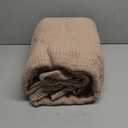 Bedsure 100% Cotton Blanket Queen Size for Bed - Breathable and Soft, Waffle Weave Blanket for Summer Spring, Tan, 90x90 Inches