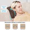 WdFour Headrest Memory Foam Pillow, Support Cushions for Neck, Back or Leg for Sofas, Recliners, Office Chairs, Massage Chairs for Neck Pain Relief and Cervical Support. (Brown, 13" Wx5.5 Lx3 D, 1PC)