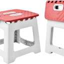 Todetana Folding Step Stool for Kids, Collapsible Step Stool for Family Use, Non Slipping Portable Travel Stool (Red, 10 Inches)