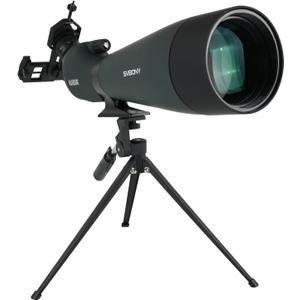 SVBONY SV28 100mm Angled Spotting Scope for Target Shooting, 25-75x Spotter Scope with Tripod for Long Range Viewing, FMC HD Optics with Soft Carrying Case & Phone Adapter, Scopes for Birdwatching