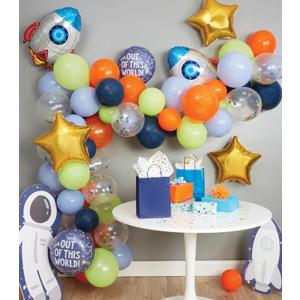 C.R. Gibson CBGL-25507 Out of This World Balloon Garland Kit Party Decorations, Balloon Sizes Vary, Multicolor, 82 Pieces