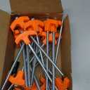 HORUSDY 26 Pack 8.07 Inch Heavy Duty Tent Stakes Tent Pegs Camping Stakes with with 4x13ft Rope & 1 Stopper T Pull Hook