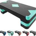 Aerobic Exercise Step, Adjustable Aerobic Stepper for Exercise, Workout Step Platform, Step Up Box, 26.5" Step Deck with 4” 6” 8” Adjustable Height Risers, Women Home Gym Fitness