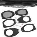 6.5" Speaker Pod Adapters + Mesh Grilles for Jeep Wrangler JL & Gladiator JT (2018-2024)  Direct Fit Rear Speaker Mounting Brackets & Dust Covers (Set of 2)