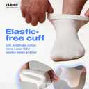 Mens Diabetic Ankle Socks Size 13-15 XL, Non-Binding, Thin, Cotton, 4 Pairs White Loose Fit Socks Men Ankle