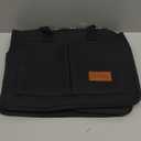 Canvas Tote Bag for Women,Women's Bags Crossbody Bags Work Laptop Tote Bag Large Handbags Purse for Travel Nurse Teacher (New Upgrade Black With Compartments and Inner Cup Holders)