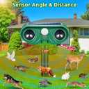 2026 Upgraded Solar Ultrasonic Animal Repellent Motion Activated Deer Repellen Outdoor with Adjustable Frequency Cat Deterrent to Keep Dog Raccoon Squirrel Rabbit Away from Yard Garden 4 Pack