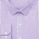 Grade 4 Wrinkle-Resistant Long Sleeve Striped Button-Down Shirt for Men Mens Dress Shirts (XX-Large, 00115-purple)