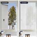 4/5-Inch Reeded Glass Window Film, Frosted Glass Window Privacy Film, Non Adhesive Decorative Sticker for Bathroom Living Room Office 35.4 x 78.7 inches