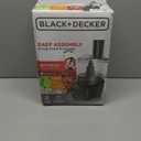 BLACK+DECKER Food Processor and Vegetable Chopper, Stainless Steel Blade, 8-Cup Capacity, 450W Power with Attachments to Shred, Slice, Mince, Grind, and Puree (Large)