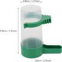 POPETPOP Automatic Bird Water Dispenser with Spill-Resistant Design 3.3-Inch Outlet Plastic Parakeet and Parrot Cage Feeder for Home and Aviary Use