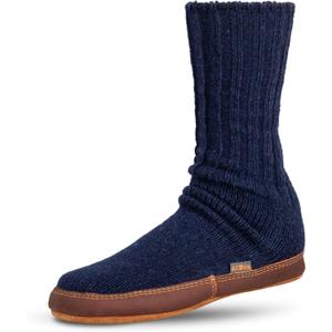 Men's and Women's Original Slipper Sock - Comfortable Men's and Women's Slipper Sock with Cloud-Like Feel, Soft and Moisture Wicking Crew Length, Genuine Suede Sole, XL