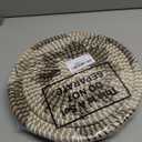 Glenmal 3 Pcs Boho Wall Basket Decor Decorative Bulrush Woven Basket Wall Decor Art Farmhouse Handmade Hanging Baskets with African Design for Living Room Display Table Settings Kitchen Home(Classic)