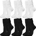 6 Pairs Slouch Socks for Women, Soft Extra Long Thick High Slouch Slouchy Sock for Women Mothers Gifts