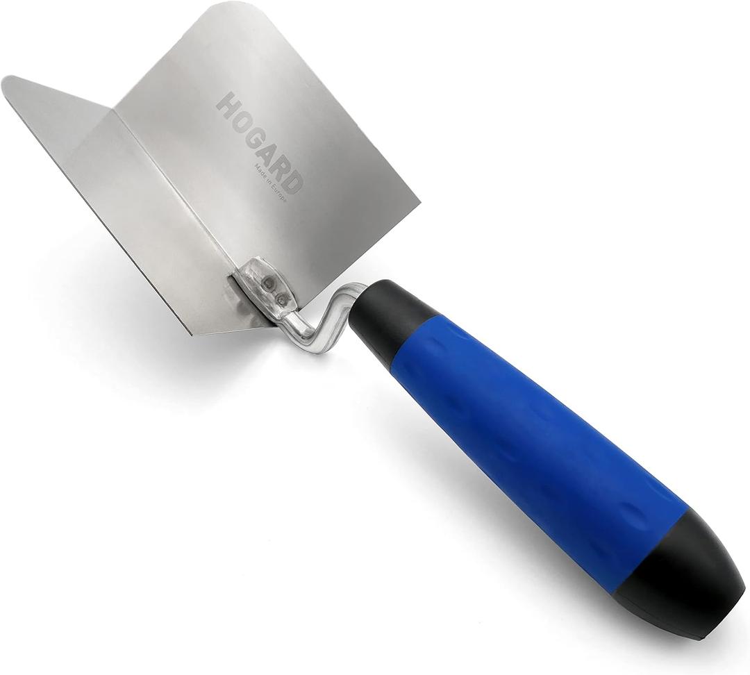 HOGARD Inside Corner Trowel | Best Corner Drywall Tool | Made of Stainless Steel with Internal Angle and Soft Grip Handle.