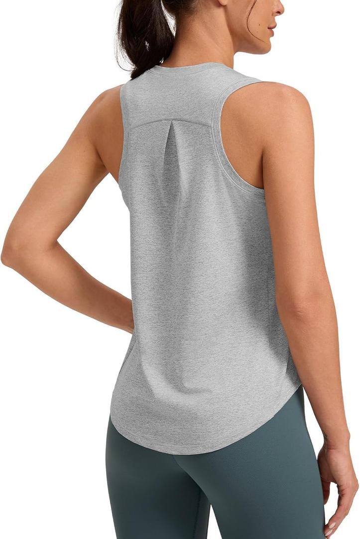 Women's Workout Tops Sleeveless Athletic Tank Tops Running Quick Dry Gym Shirts Lightweight (L)