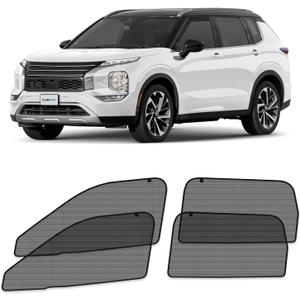 CLIM ART Magnetic Car Window Shades for Mitsubishi Outlander 2022-2026 Custom-Fit Sun Blocker Curtains, Side Window Covers, Essential Car Accessories for Camping, Baby and Privacy Protection - MS0140