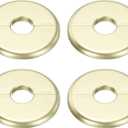 uxcell 4pcs Wall Split Flange 80mm / 3.1" OD Escutcheon Plate ABS Round Self-Adhesive Plumbing Cover Plates for 22mm / 0.9" Dia Water Pipe Faucet Decoration Accessories, Gold
