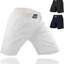 Fikazo MMA Shorts Men - No Gi BJJ Grappling Shorts for Muay Thai, Boxing, Fight，Wrestling & Combat Training (Medium)