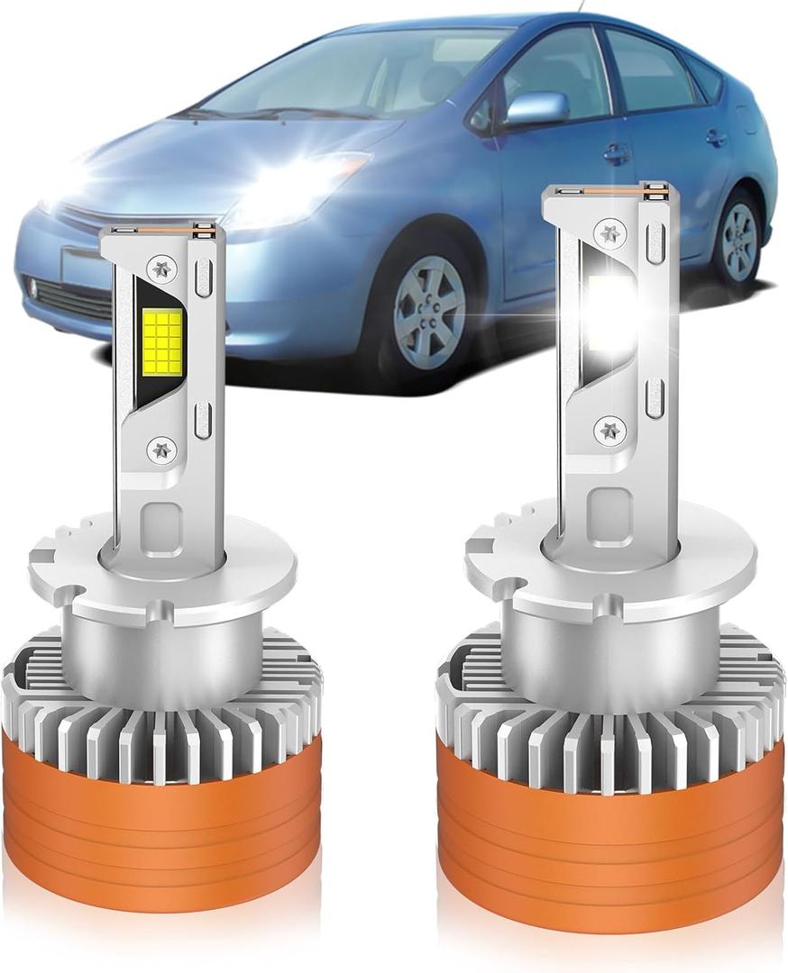 Fit for Toyota Prius 2006-2009 Xenon HID Light Replacement, 24000LM 600% Brightness D4R HID Bulbs, 6000K Cool White, Pack of 2