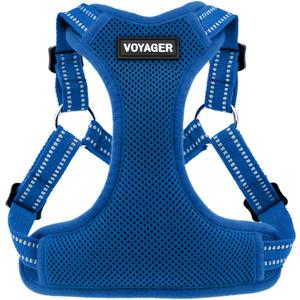 Best Pet Supplies Voyager Adjustable Dog Vest Harness Breathable No Pull Harness for Small, Medium, Large Dogs, Harness for Walking, Jogging, Easy Step-in, Reflective Stripes - Royal Blue, M (M (Chest: 17 - 21"))