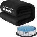 300G/M² Thicker Pool Liner Pad for Above Ground Swimming Pools,15 Ft Round Under Pool Padding, Durable Geotextile Material, Double Density Puncture Resistant, Extend Liner Life,Mats for Pool Bottom